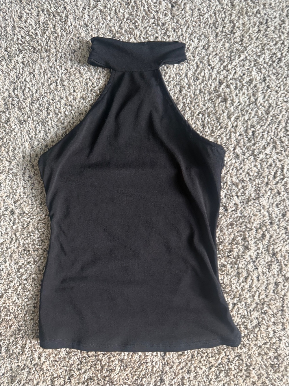 Black Halter Neck Women's Top
